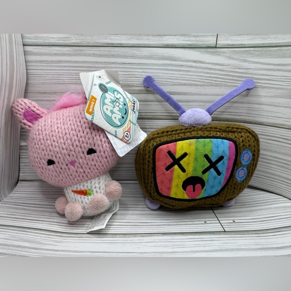 Ami Amis Bunni The Bunny Rabbit 4” And Telly Mini Crochet Plush Jakks NEW Wave 1 - Picture 2 of 4